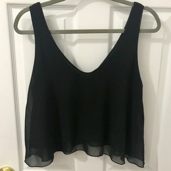 Kiss Me Black Layered Crop Top - Picture 2 of 4
